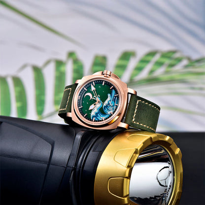 PGN Design Wave Gold Green gold watch - product photo