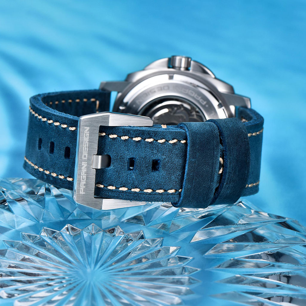 PGN Design Wave Silver Blue blue watch - product photo