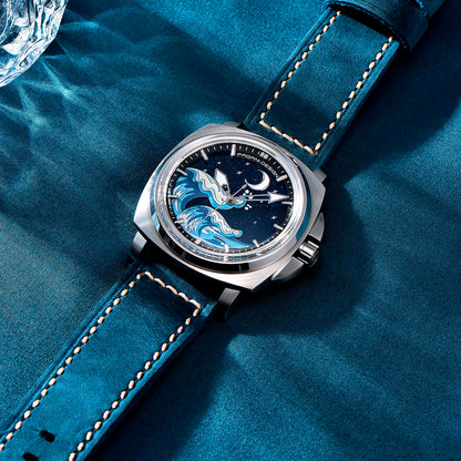 PGN Design Wave Silver Blue blue watch - product photo