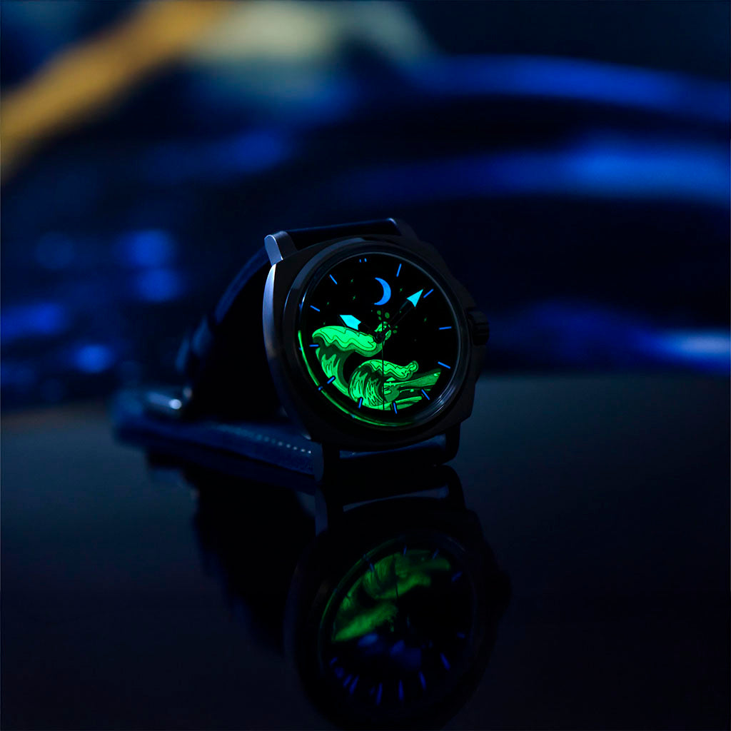 PGN Design Wave Silver Blue blue watch - product photo