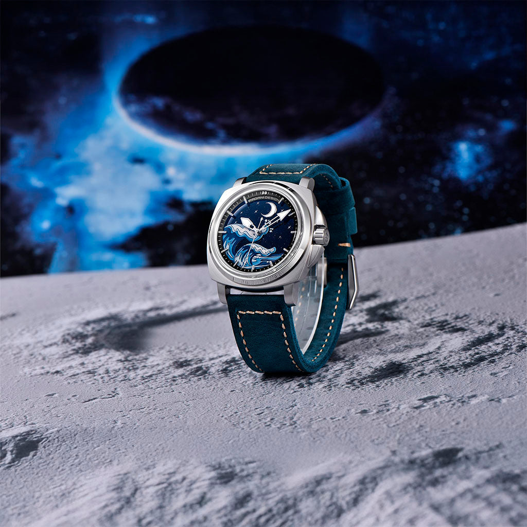 PGN Design Wave Silver Blue blue watch - product photo