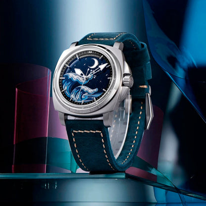 PGN Design Wave Silver Blue blue watch - product photo
