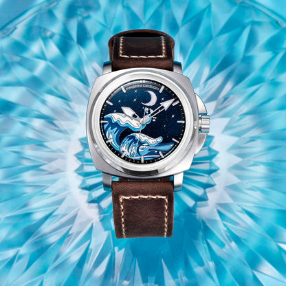 PGN Design Wave Silver Brown brown watch - product photo