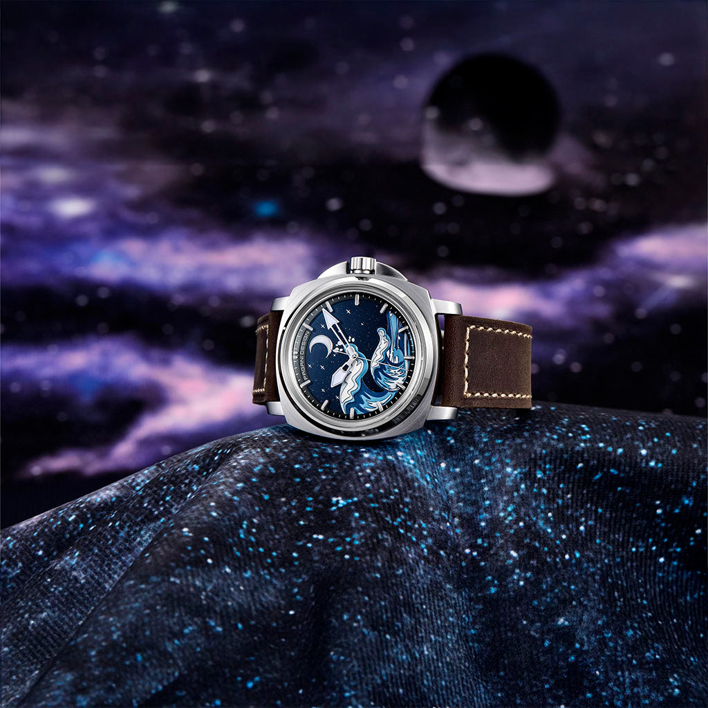 PGN Design Wave Silver Brown brown watch - product photo