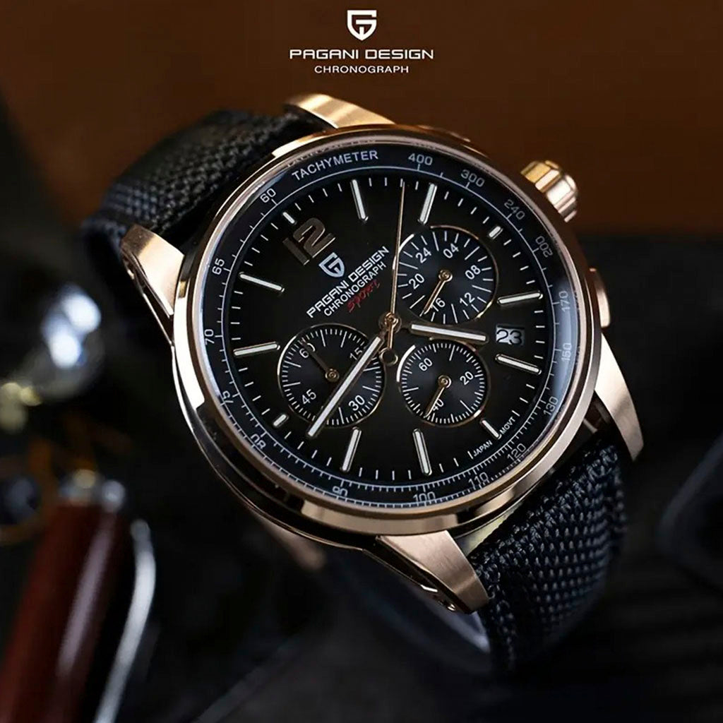 PGN Design Zermatt Black Gold Sport Edition gold watch - product photo