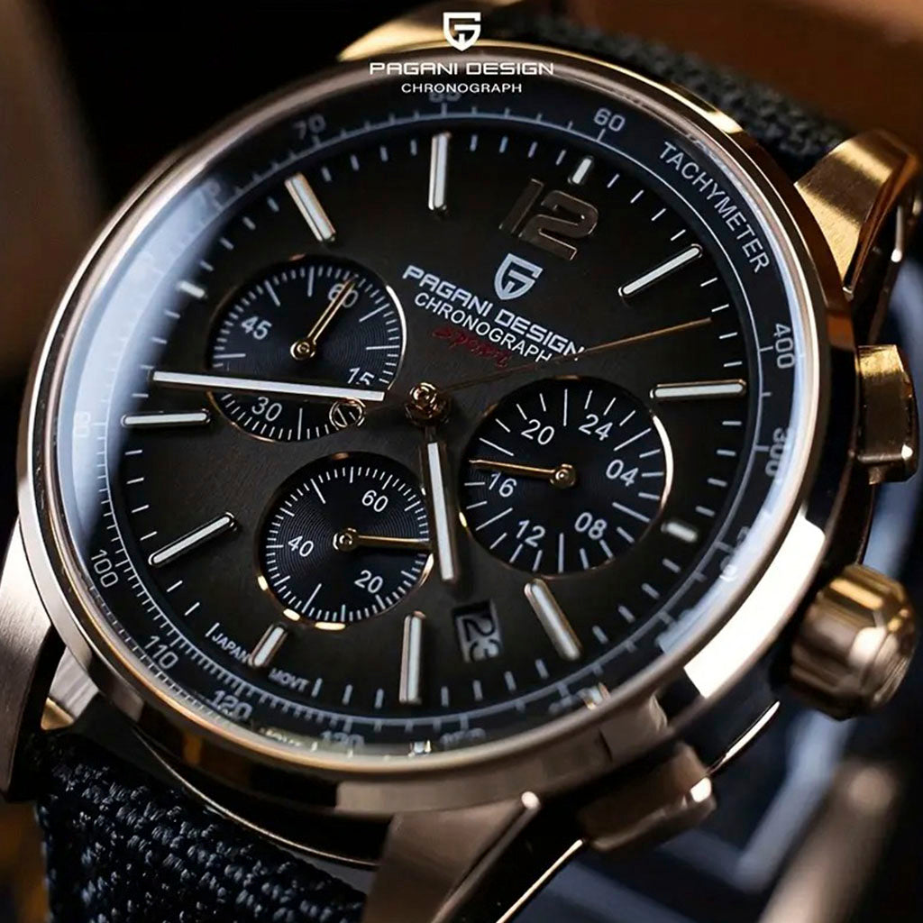 PGN Design Zermatt Black Gold Sport Edition gold watch - product photo