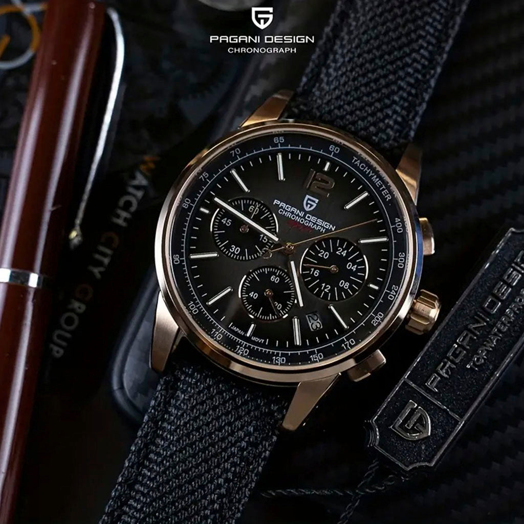 PGN Design Zermatt Black Gold Sport Edition gold watch - product photo